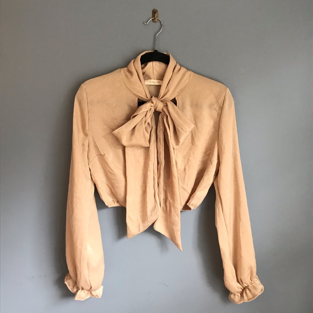 Satin Champagne Crop